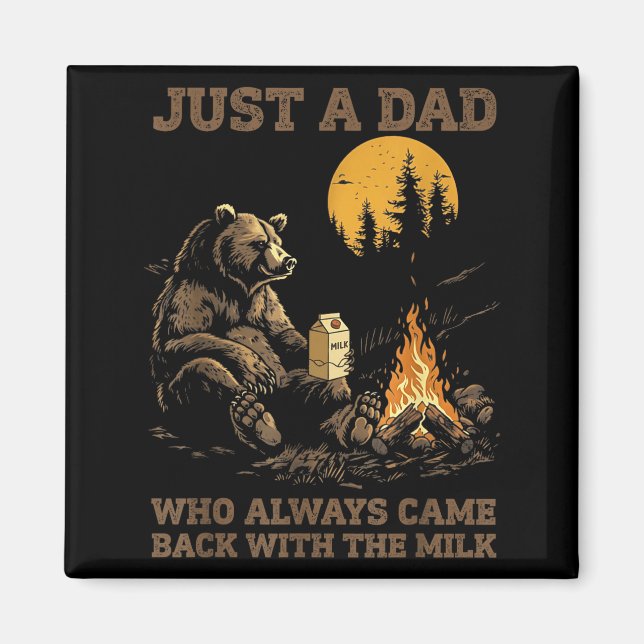 Imã Funny Dad Camng Bear Quote Gift For Father's Day H (Frente)