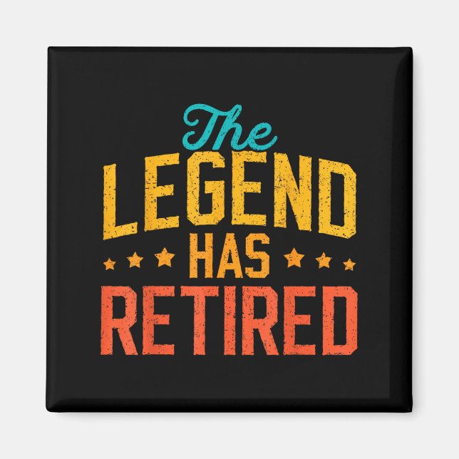 Imã Funny Dad Grandpa Retirement The Legend Has Retire (Frente)
