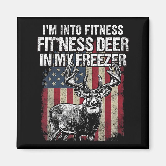Imã Funny Deer Hunting Art For Men Women Wildlife Hunt (Frente)