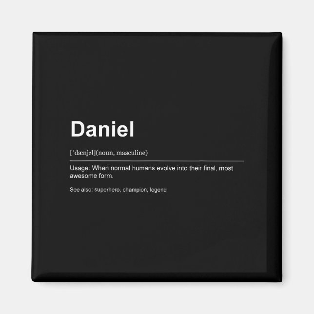 Imã Funny Definition Quote For The Name Daniel _  (Frente)