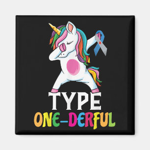 Imã Funny Diabetic Unicorn Type One Maravilhoso Type 1