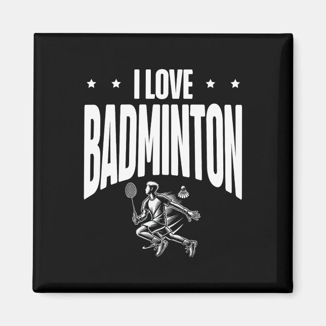 Imã Funny Dminton Player Love Shuttle Design 7 (Frente)