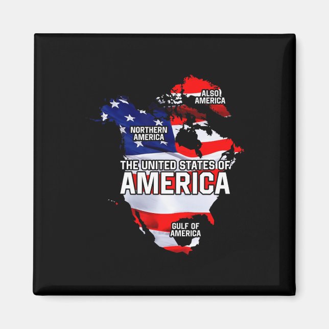 Imã Funny Donald Trump American Flag Canadá (Frente)