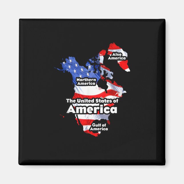 Imã Funny Donald Trump American Flag Canadá (Frente)