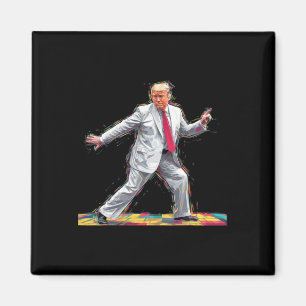 Imã Funny Donald Trump Disco Dançando 60s 70s 80s Pres