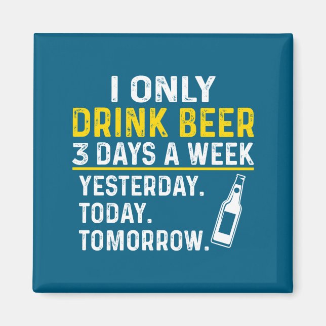 Imã Funny Drinking Shirt Beer Lovers  (Frente)