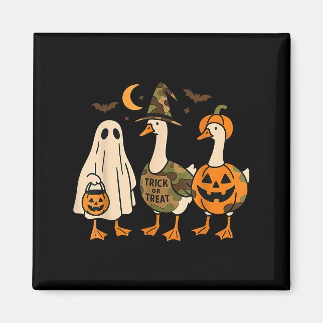 Imã Funny Duck Duck Boo Halloween Costume Duck  (Frente)