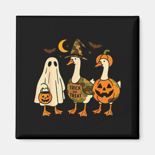 Imã Funny Duck Duck Boo Halloween Costume Duck  (Frente)