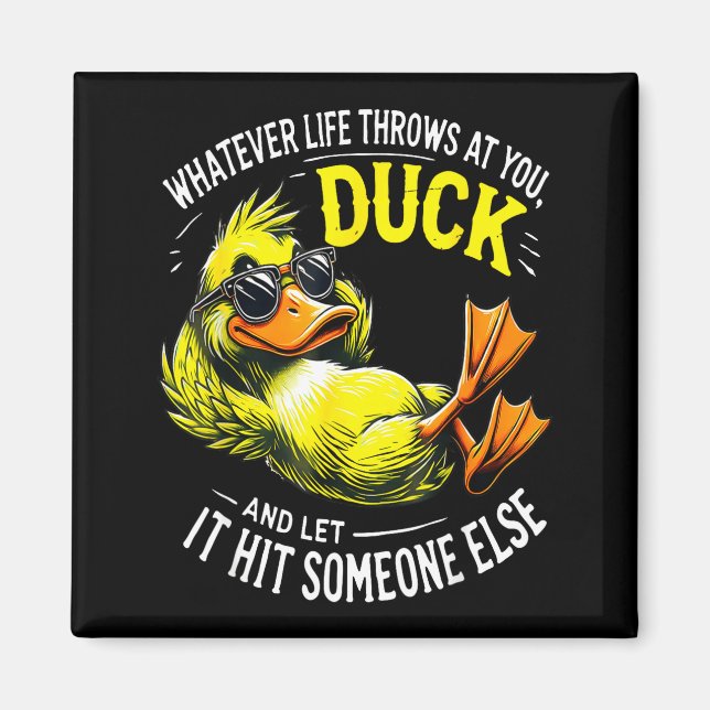 Imã Funny Duck Graphic Tees Men Women Funny Quote  (Frente)