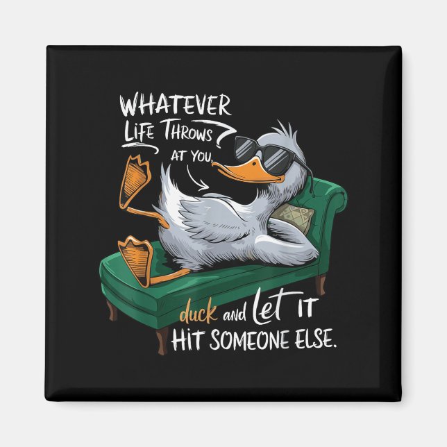 Imã Funny Duck Graphic Tees Men Women Teens Funny Quot (Frente)