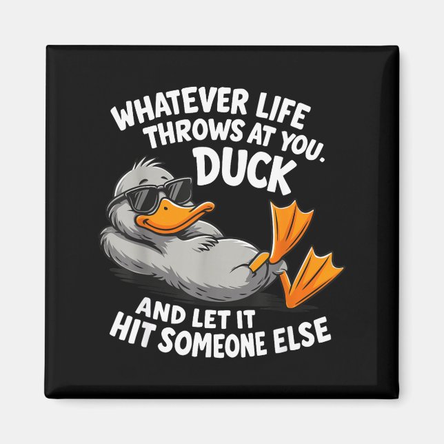 Imã Funny Duck Graphic Tees Men Women Teens Funny Quot (Frente)
