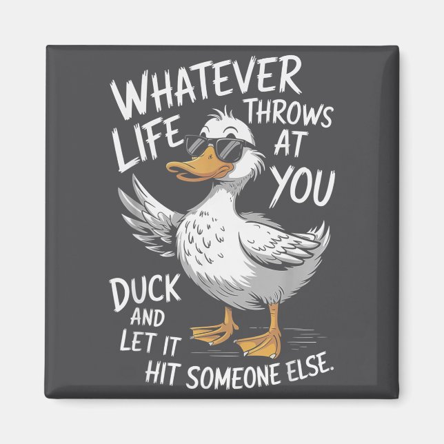 Imã Funny Duck Shirt Funny Quote Graphic Tees For Men  (Frente)