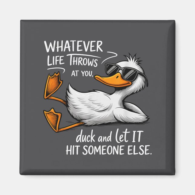 Imã Funny Duck Shirt Funny Quote Graphic Tees For Men  (Frente)