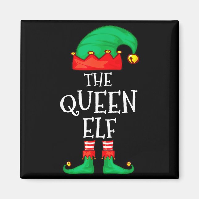Imã Funny Elf Family Christmas The Queen Elf Sweater M (Frente)