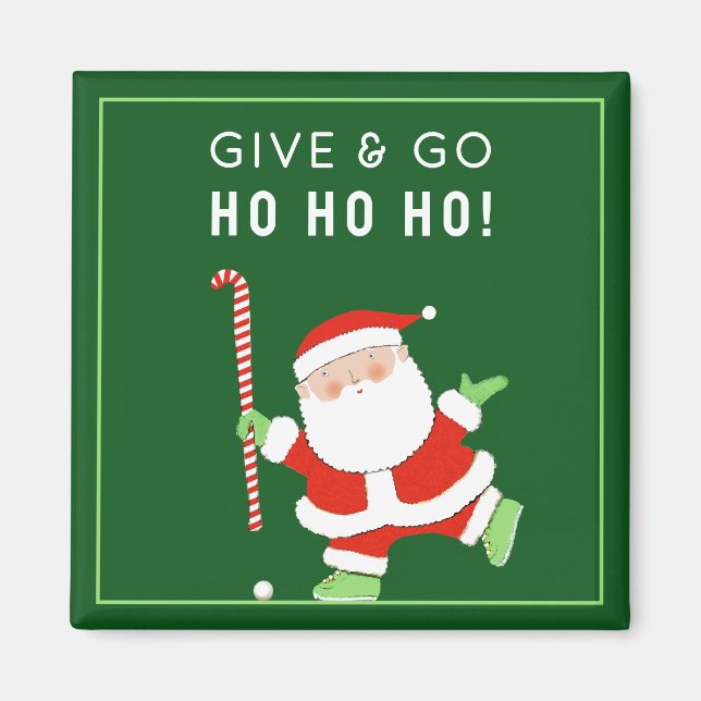Imã Funny Field Hockey Stocking Stuffers (Frente)