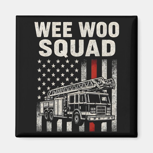 Imã Funny Firefighter Art For Men Women Kids Fire Truc (Frente)