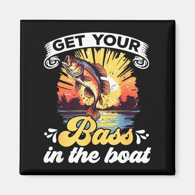 Imã Funny Fishing Quote Hooked On B Fishing  (Frente)