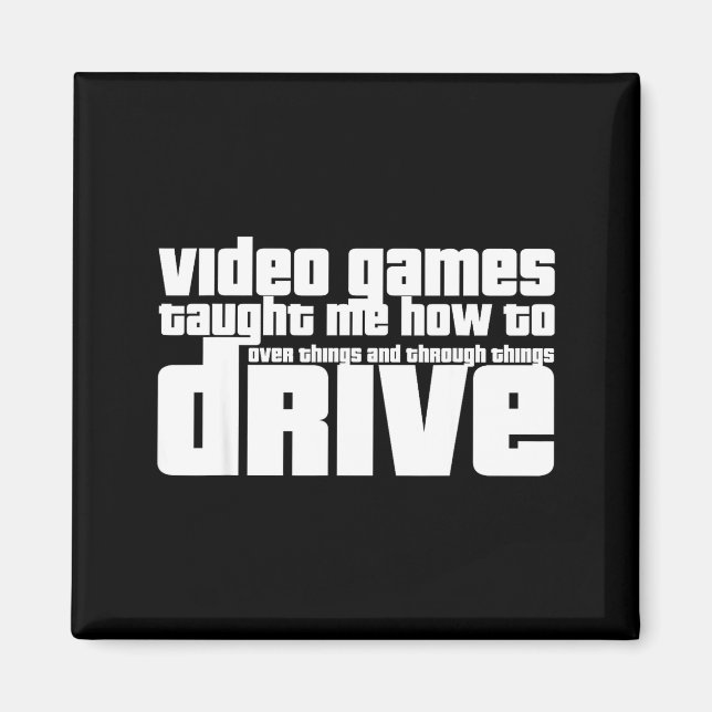 Imã Funny Gaming New Driver Video Game Driving Instruc (Frente)