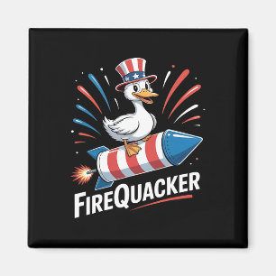 Imã Funny Goose 4º De Julho Independência Do Firequack