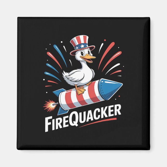Imã Funny Goose 4º De Julho Independência Do Firequack (Frente)