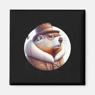 Imã Funny Goundhog Graphic