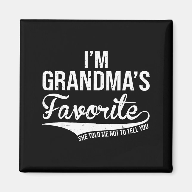 Imã Funny Grandma's Favorite Grandson &amp; Granddaugh (Frente)