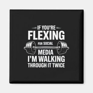 Imã Funny Gym Flexing Workout Bodybuilding 1