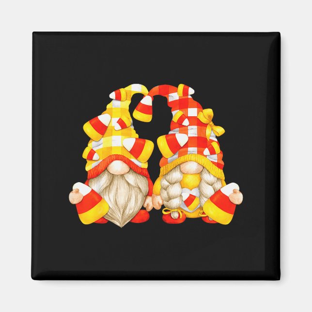 Imã Funny Halloween Candy Corn Decor Cute Candycorn Gn (Frente)