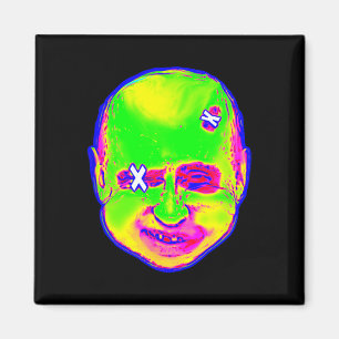 Imã Funny Halloween Putin Palhaço Arte Retro Anos 80 U