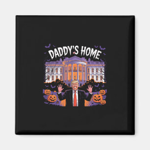 Imã Funny Halloween Trump 2025 Papai está em Casa Casa