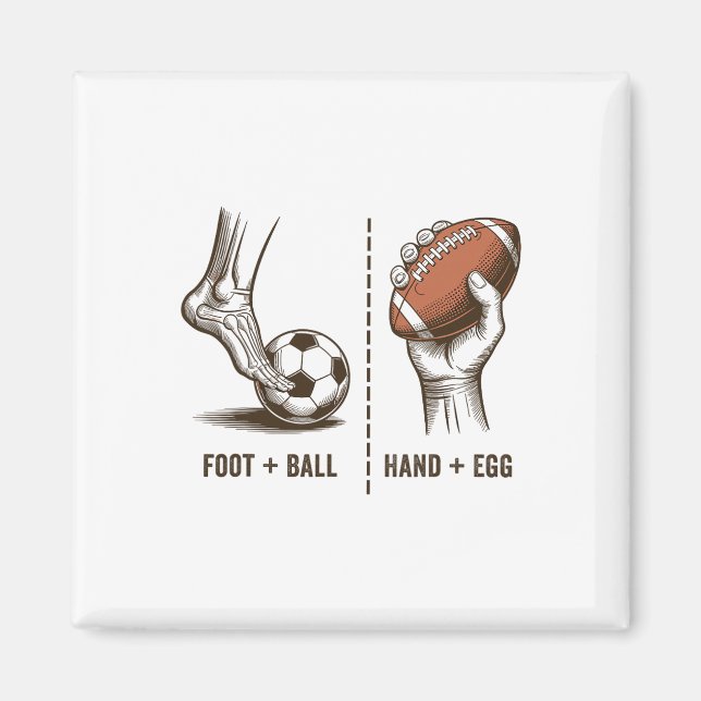Imã Funny Handegg Vs Futebol Meme Lógica do Futebol Es (Frente)