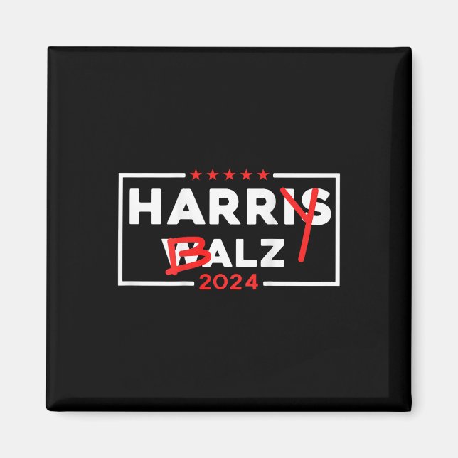 Imã Funny Harris W 24 Harry B 2024 Meme Democrata (Frente)