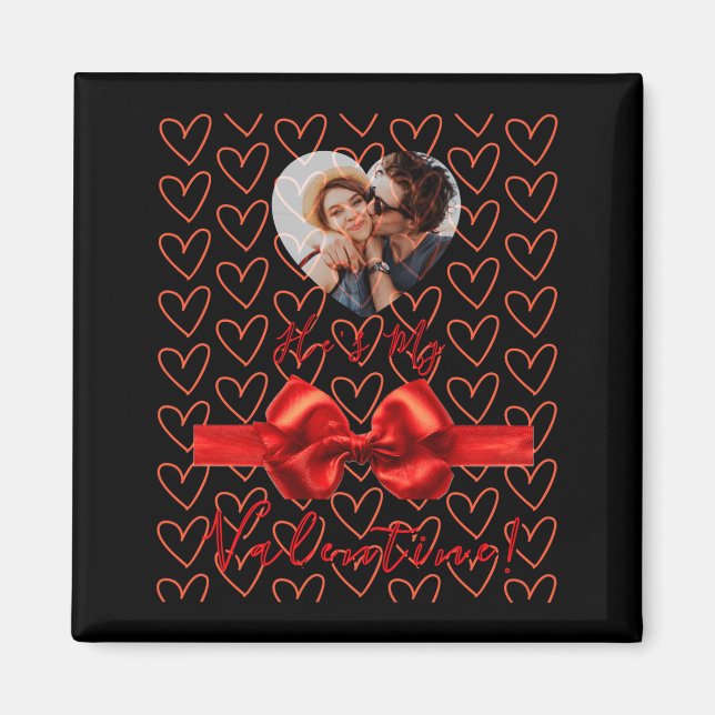 Imã Funny He S My Valentine Womens  (Frente)