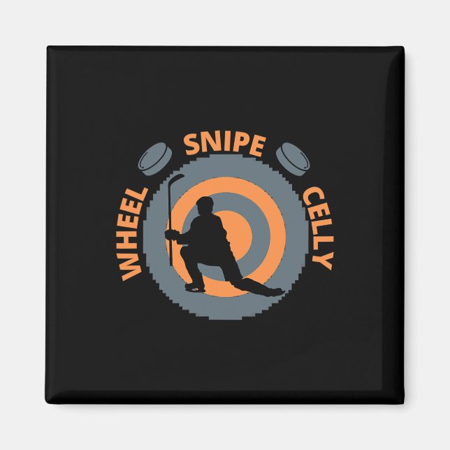 Imã Funny Hockey Celebrations Wheel Snipe Celly Hockey (Frente)