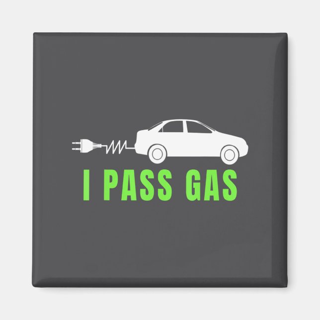 Imã Funny I P Gas Electric Car I Love Evs Electri  (Frente)
