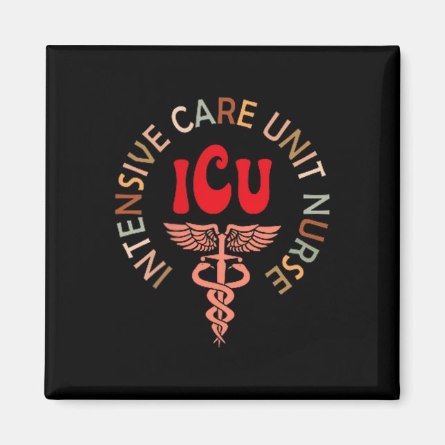 Imã Funny Icu Nurse Intensive Care Unit Nurse Emergenc (Frente)
