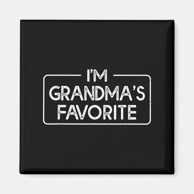 Imã Funny I'm Grandma's Favorite Grandson Granddaughte (Frente)