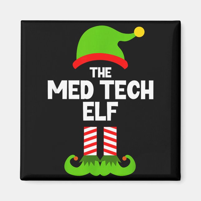 Imã Funny I'm The Med Tech Elf Christmas Xmas Medical  (Frente)