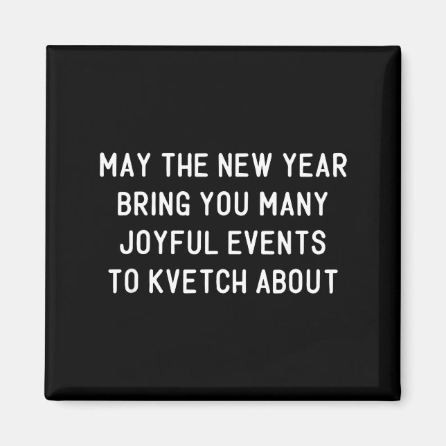 Imã Funny Jewish New Year Rosh Hashh Yiddish Quote Say (Frente)