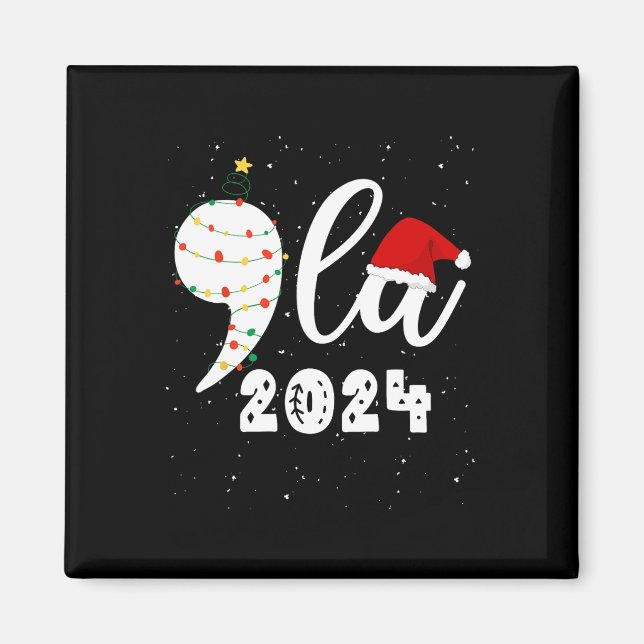 Imã Funny Kamala Harris 2024 Comma La Christmas (Frente)