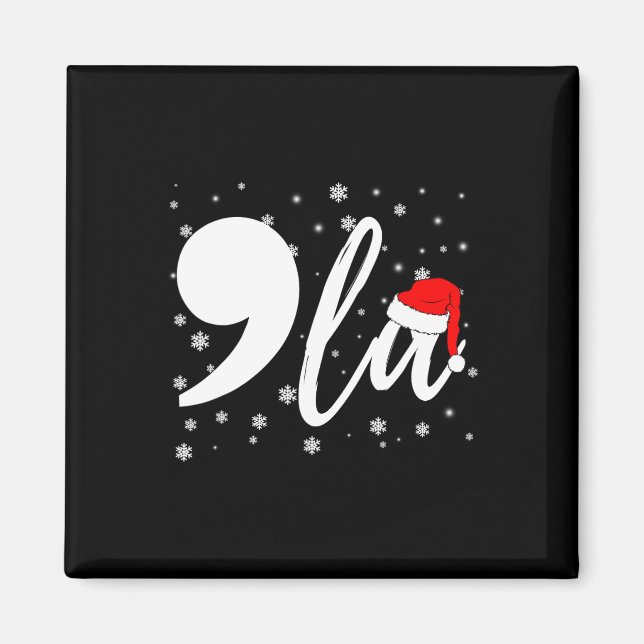 Imã Funny Kamala Harris 2024 Comma La Christmas Para M (Frente)