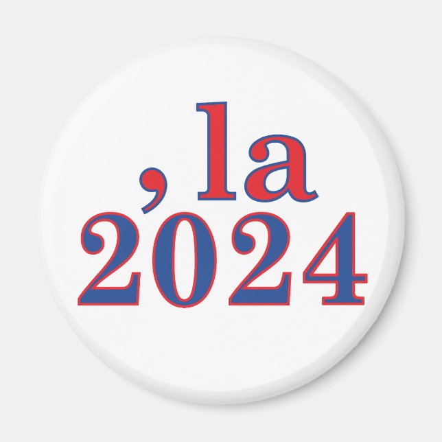 Imã Funny Kamala Harris Comma La 2024 (Frente)