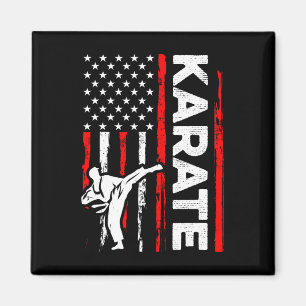 Imã Funny Karate Design 4 De Julho Norte-Americano Ban