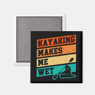 Imã Funny Kayak Lover Kayaking Retro River Kayaker