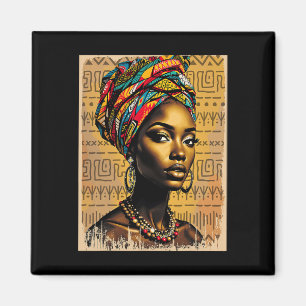 Imã Funny Kente Clohead Enrola Mulheres Africanas Amer
