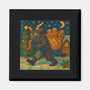 Imã Funny Krampus Biscoito de Gengibre Noite Festivo A