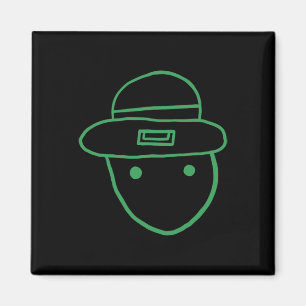Imã Funny Leprechaun Amateur Sketch Meme Rua Irlandesa