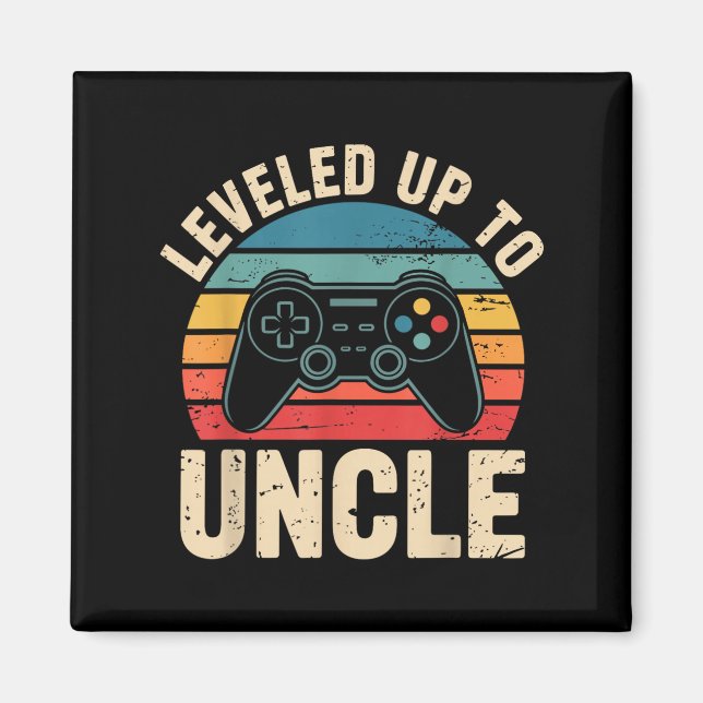 Imã Funny Leveled Up To Uncle Video Gamers Gaming Cute (Frente)