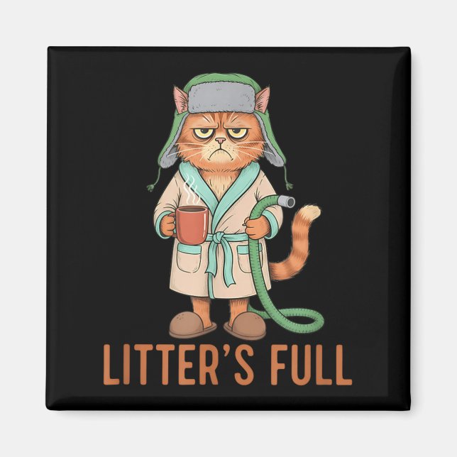 Imã Funny Litter’s Full Cat Parody Litter’s Full Funny (Frente)