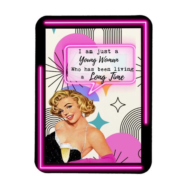 Ímã Funny Magnet Best Friend Gift "Young Girl" (Vertical)
